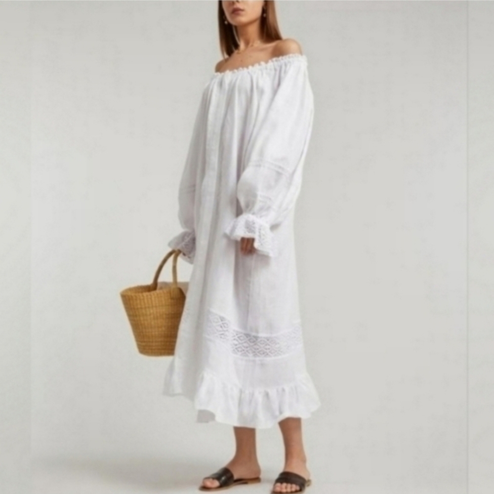 Sleeper Paloma 100% linen midi dress - Picture 7 of 15